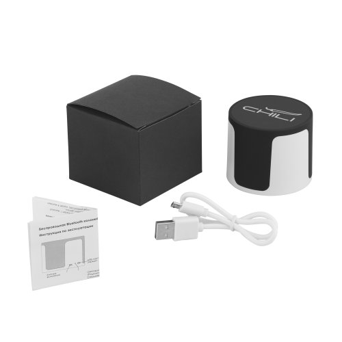 Беспроводная Bluetooth колонка "Echo", покрытие soft touch, белый с черным