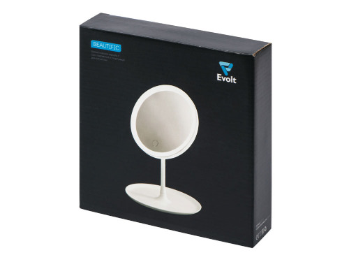 Косметическое зеркало с LED-подсветкой Beautific, белый