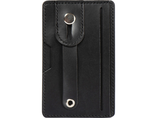 Картхолдер для телефона с держателем и защитой RFID Lokky, черный