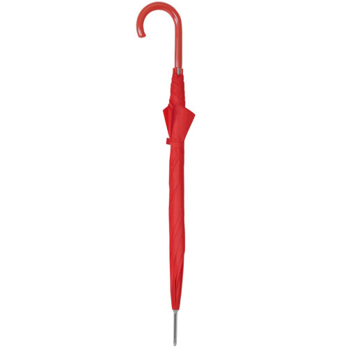 Зонт-трость с пластиковой ручкой, механический; красный; D=103 см; 100% полиэстер 190 T (красный)