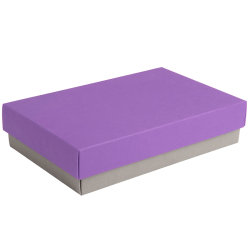 Коробка подарочная CRAFT BOX (серый, фиолетовый)
