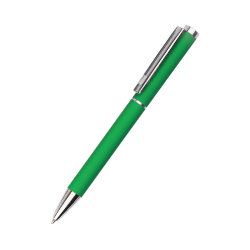 Ручка металлическая Titan софт-тач, зеленая-S