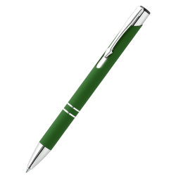 Ручка металлическая Molly софт-тач, зеленая