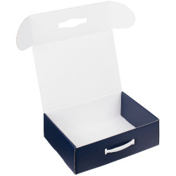 Коробка Matter Light, синяя, с белой ручкой